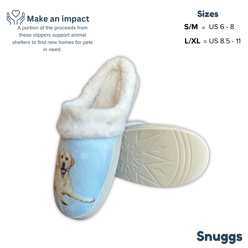 Labrador Yellow Dog Yellow Lab Pet Lovers Comfy Snuggs Slippers
