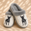 Chihuahua Black Dog Pet Lovers Comfy Snuggs Slippers