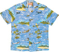 Navy Hawaiian Aloha Men's Shirt