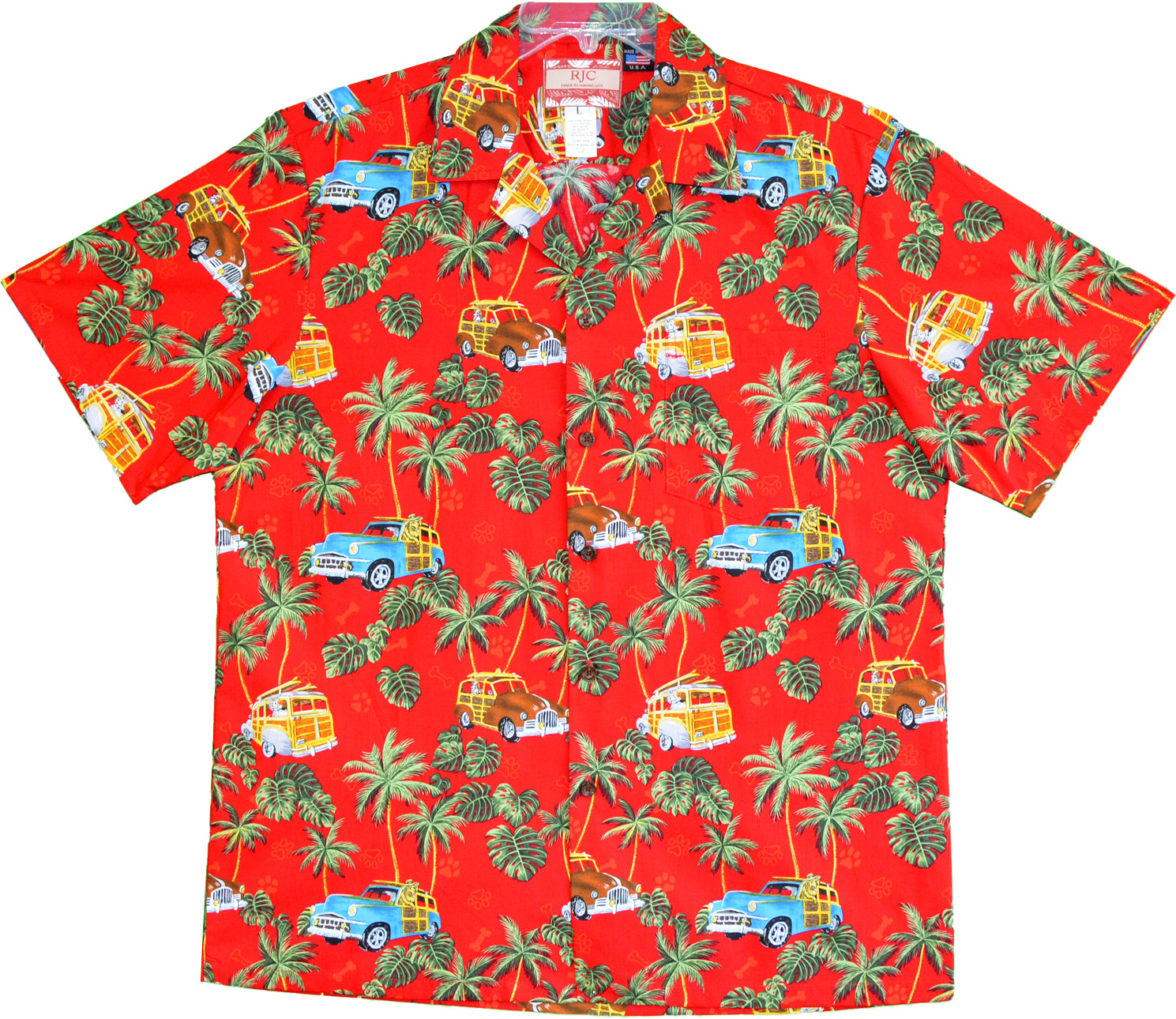 Red Hawaiian Aloha Men's Shirt