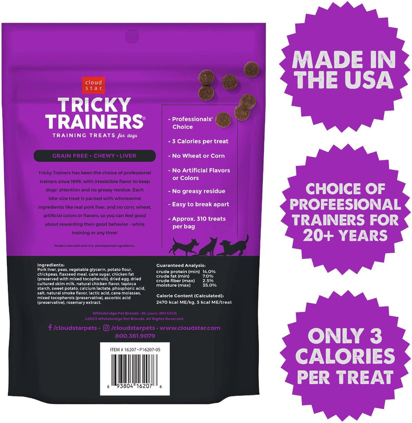 Cloud Star Tricky Trainers Chewy Treats Grain Free 12oz