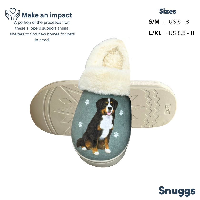Bernese Mt. Dog Dog Pet Lovers Comfy Snuggs Slippers