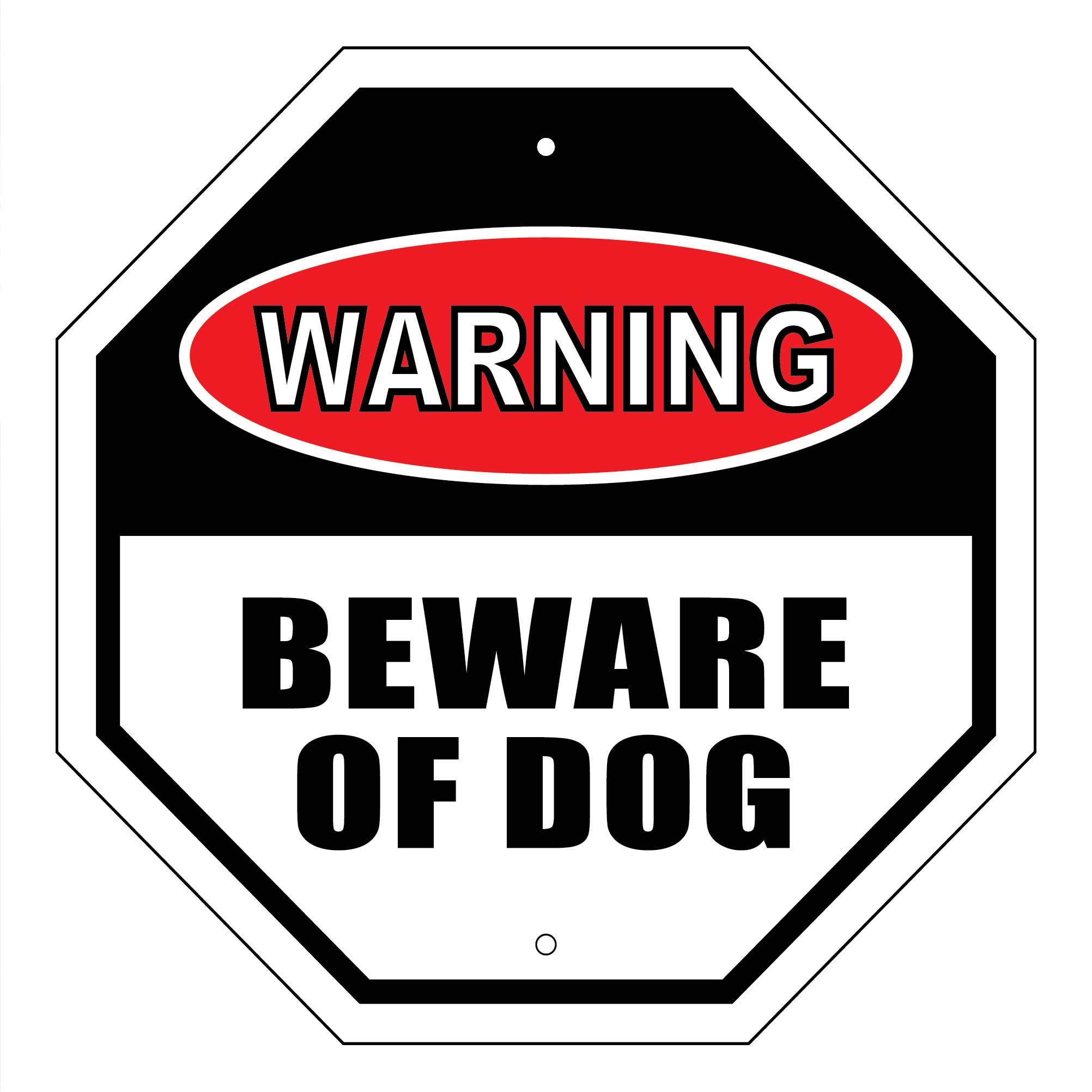 Warning - Beware of Dog Garden Sign