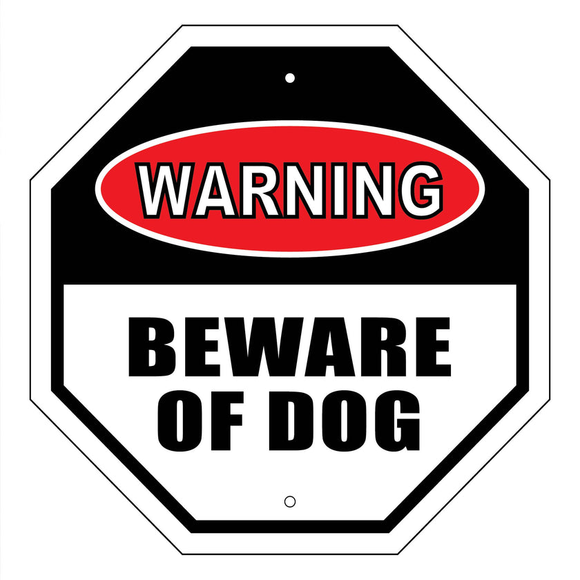 Warning - Beware of Dog Garden Sign
