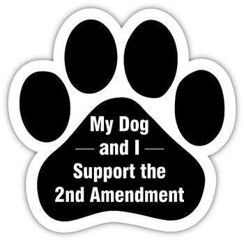 Show off your love for your favorite furry friend with our My Dog and I Support The 2nd Amendment Paw Magnet! Perfect for your car trunk or any magnetic surface, this adorable paw-shaped magnet features a vibrant image of your favorite dog or cat breed saying. Made from durable, weather-resistant materials, it’s designed to withstand the elements while adding a touch of personality to your vehicle or home. 