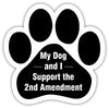 Show off your love for your favorite furry friend with our My Dog and I Support The 2nd Amendment Paw Magnet! Perfect for your car trunk or any magnetic surface, this adorable paw-shaped magnet features a vibrant image of your favorite dog or cat breed saying. Made from durable, weather-resistant materials, it’s designed to withstand the elements while adding a touch of personality to your vehicle or home. 