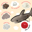 Dog Toy Shark SnugArooz Saul the Shark w/ Rubber Spikey Ball Dog Toy 19