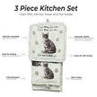 Tabby Silver, oven mitt set