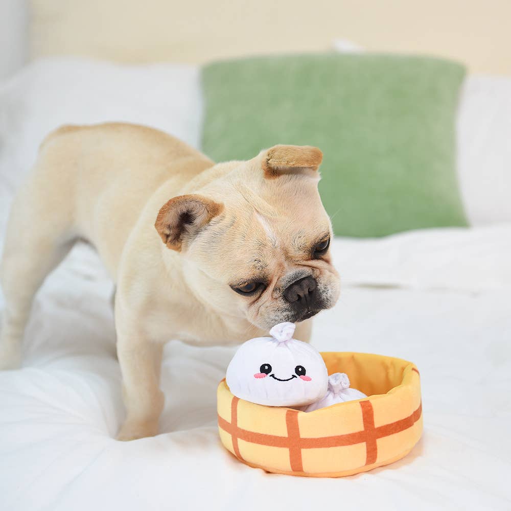 Dog Toy Dumpling Soup Food Party Interactive Plush Toy Set