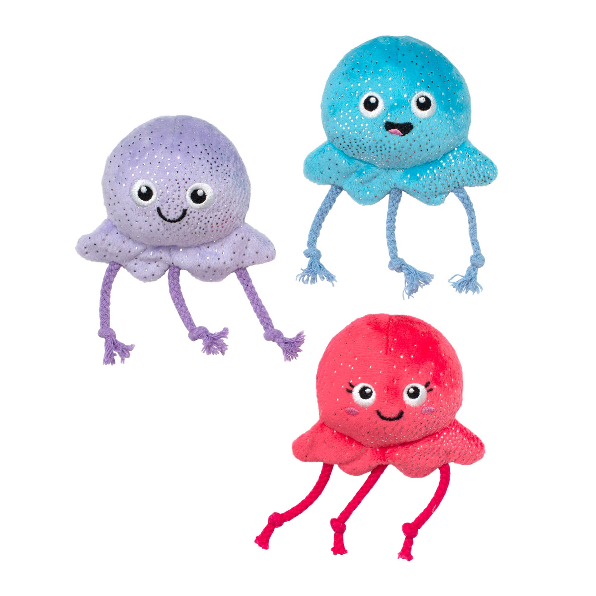 Dog Toy Jellyfish Too Tentacool 3pc Small Dog Plush Toy Set