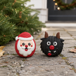 Grumpus & Santa Ruff-Tex Christmas Latex Balls 2pk Dog Toy Set