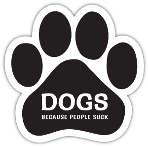 Show off your love for your favorite furry friend with our Dogs because people suck Paw Magnet! Perfect for your car trunk or any magnetic surface, this adorable paw-shaped magnet features a vibrant image of your favorite dog or cat breed saying. Made from durable, weather-resistant materials, it’s designed to withstand the elements while adding a touch of personality to your vehicle or home.