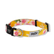 Hawaiian Print Dog Collar Tropical Yellow Floral