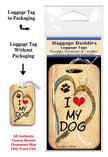 I (love) My Dog Baggage Luggage Tag