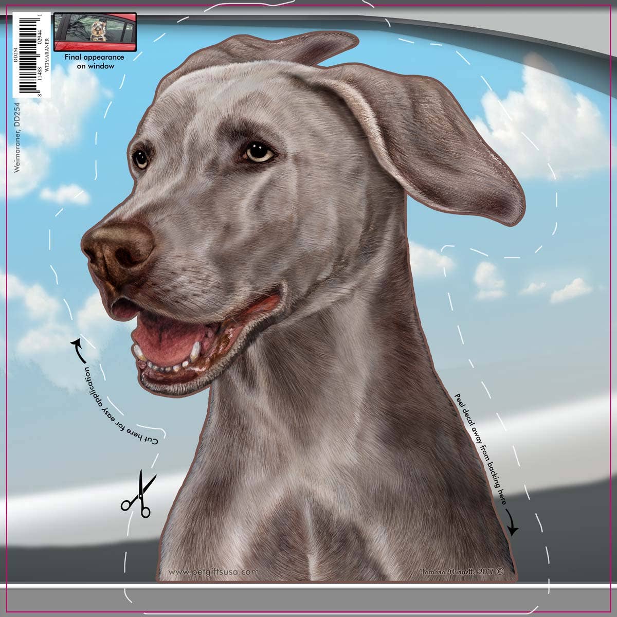 Weimaraner - Car Window Decal