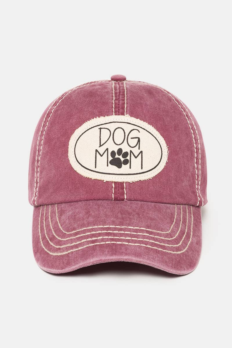 Dog Mom Canvas Patch Baseball Cap