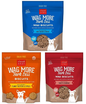 Cloud Star Wag More Bark Less Mini Biscuits 7 oz