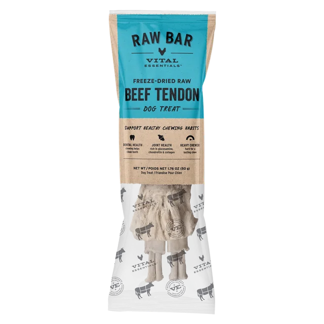 Dog Treat Vital Essentials RAW BAR Freeze-Dried Raw Beef Tendon Dog Treat, 1.76 oz
