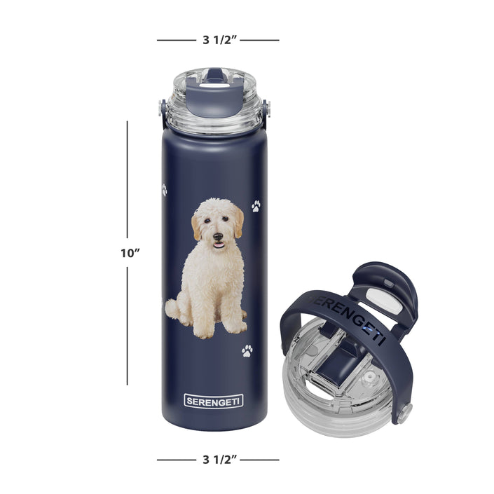 *Goldendoodle Stainless Steel Water Bottle 24 Oz. Serengeti