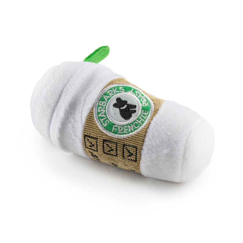 Starbarks Coffee Cup W/ Lid Squeaker Dog Toy