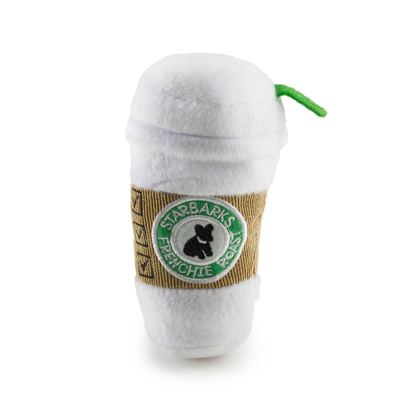 Starbarks Coffee Cup W/ Lid Squeaker Dog Toy