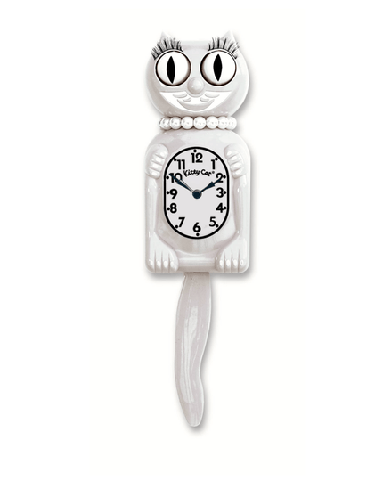 White Miss Kitty-Cat Klock