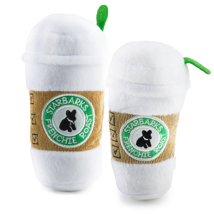 Starbarks Coffee Cup W/ Lid Squeaker Dog Toy