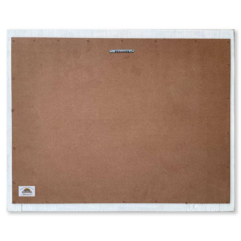Surfing Dogs | Real Wood Framed Wall Art Print | Horizontal