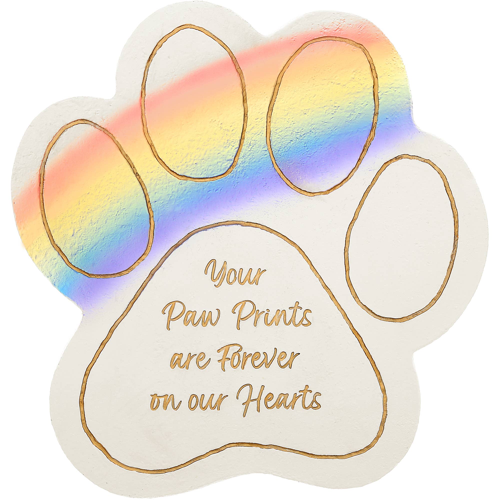 Pawprint Memorial Garden Stone