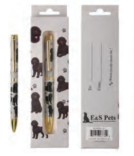 Labradoodle Black Ball Point Pen