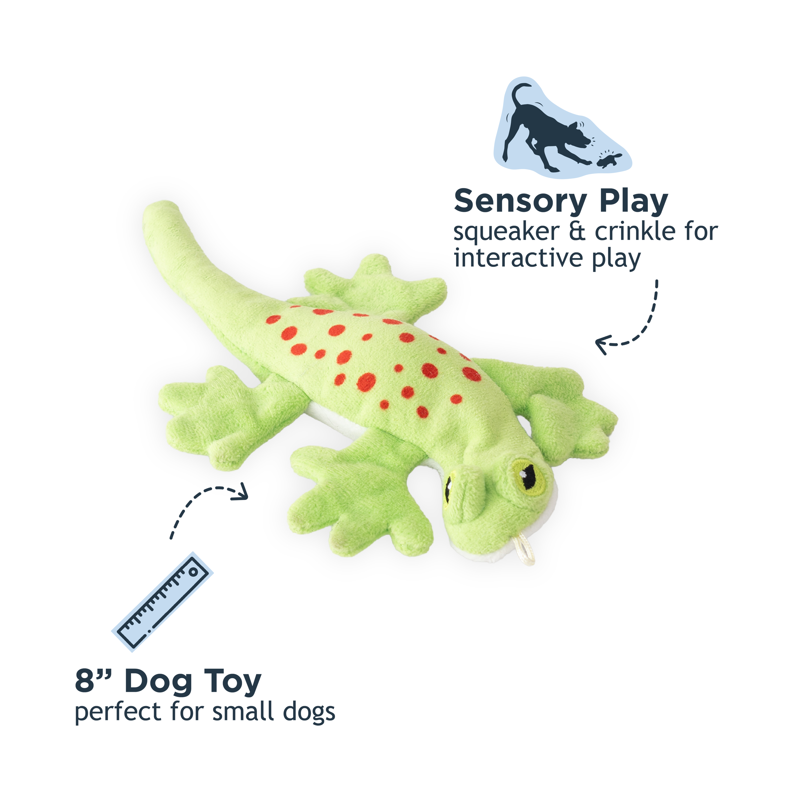 Dog Toy Lizard Stuffless Squeaker Toy