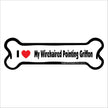 I Love My Wirehaired Pointing Griffon  - Bone Car Magnet