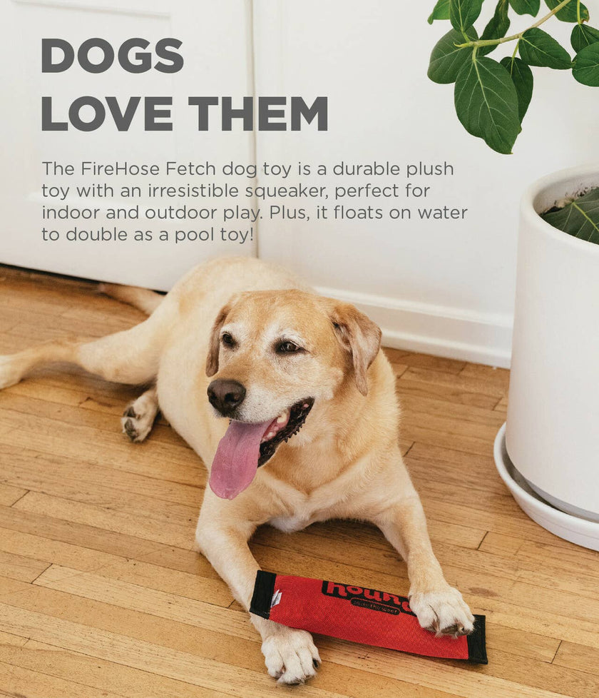 Outward Hound Fire Hose Fetch Durable Dog Toy Red Large