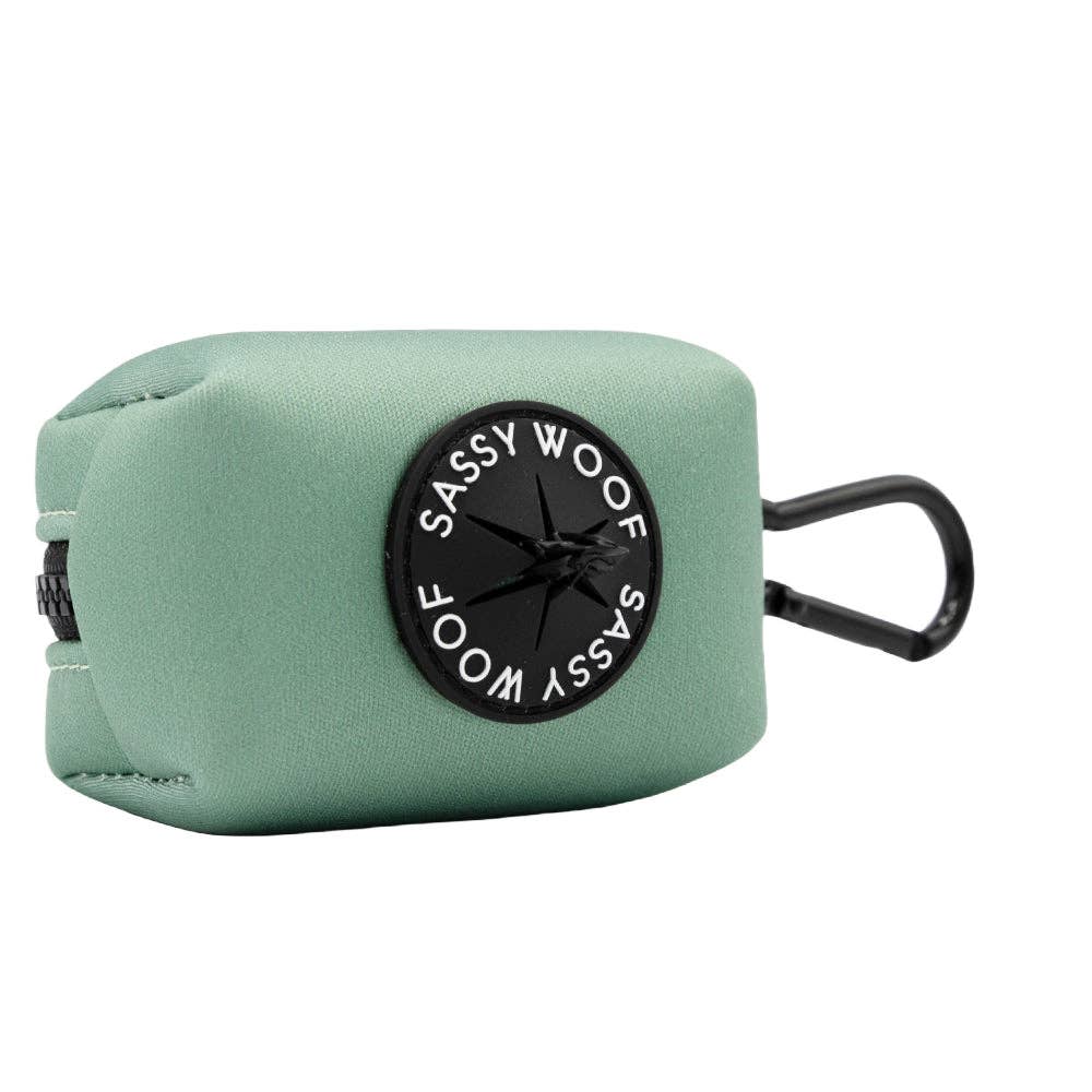 Dog Waste Bag Holder Sage With Clasp