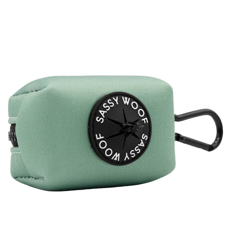 Dog Waste Bag Holder Sage With Clasp