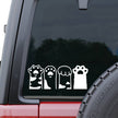 Cat Paws & Claws White Car Window Sticker Decal