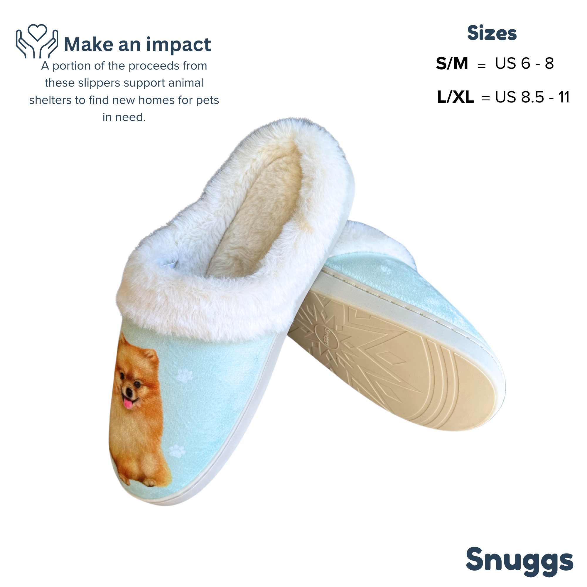 Pomeranian Dog Pet Lovers Comfy Snuggs Slippers