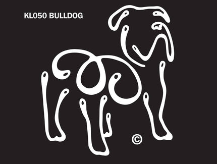 English Bulldog K-line Window Tattoo