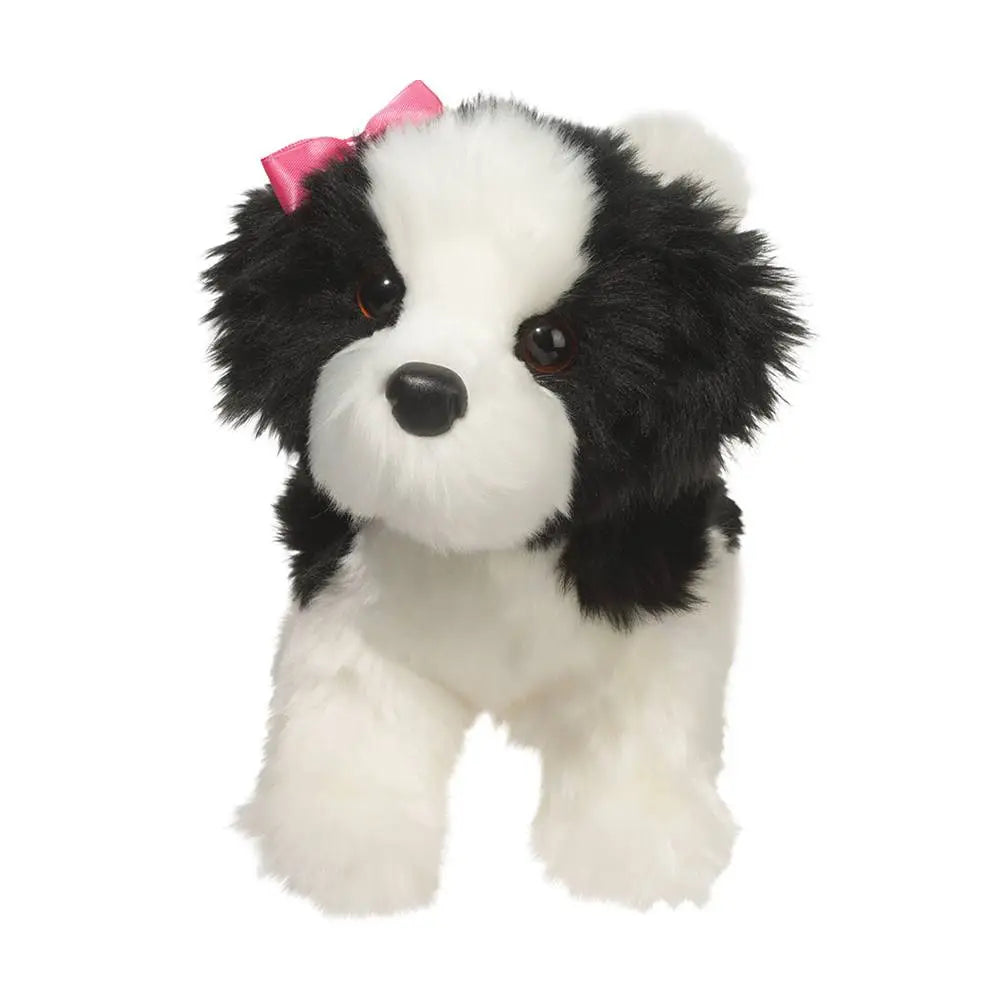 Black & White Shih-Tzu Plush Dog Stuffed Animal 