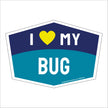 I Love My Bug Hexagon Shaped Magnet