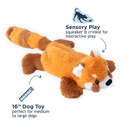 Dog Toy Red Panda Stuffless Squeaker Toy