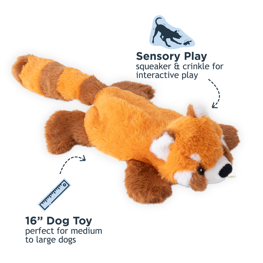 Dog Toy Red Panda Stuffless Squeaker Toy