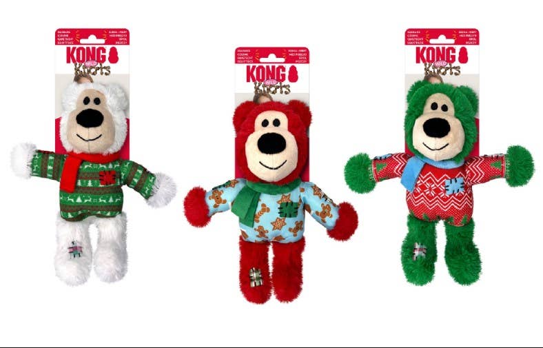 KONG Holiday Wild Knots Bear Assorted Md/Lg