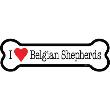 Belgian Shepherds - Bone Shaped Magnet