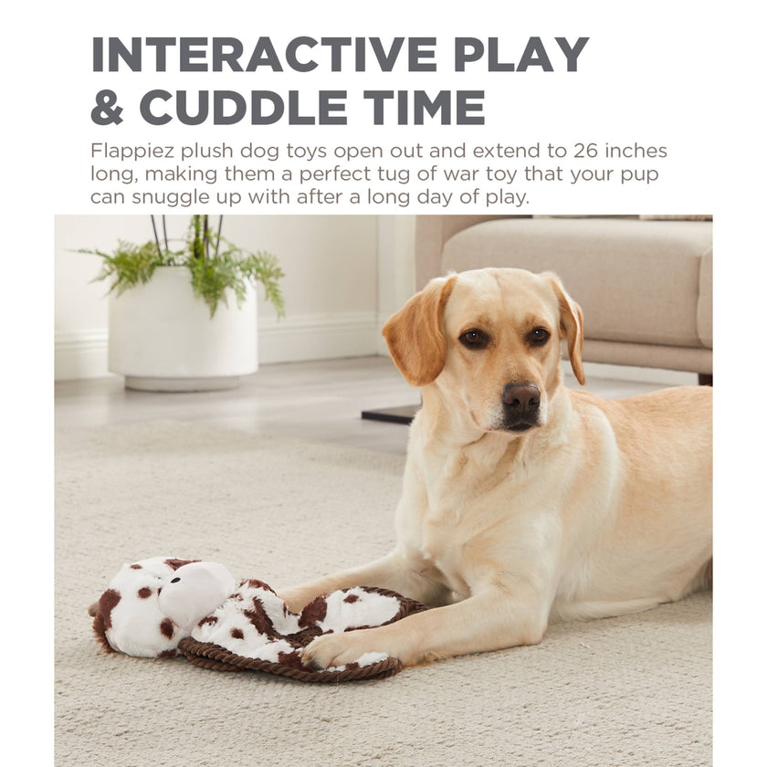 Outward Hound Cuddle Tugs Cow Plush Squeaky Dog Toy