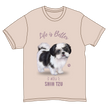 Shih Tzu Black & White Dog Tee Shirt Unisex