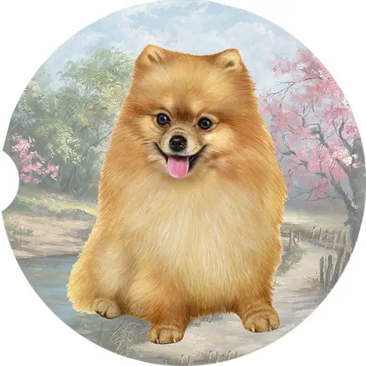 Pomeranian Car Coaster