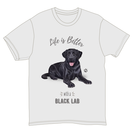 Labrador Black Dog Tee Shirt Unisex