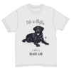 Labrador Black Dog Tee Shirt Unisex