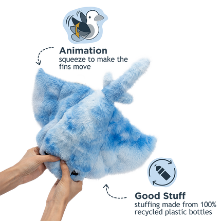 Dog Toy Manta Ray Animated Plush Dog Toy